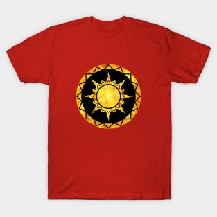 Atlantean Sun on Black T-Shirt